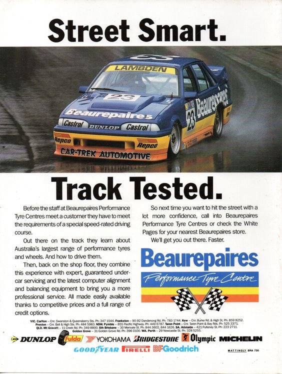 1989 VL Commodore Beaurepaires Performance Tyres